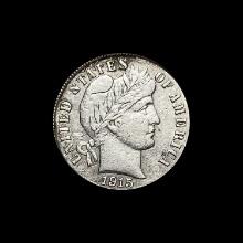 1915 Barber Dime CHOICE AU