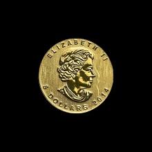 2014 1/10 oz Gold Canadian Maple Leaf $5 SUPERB GEM BU