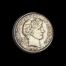 1906 Barber Dime CHOICE AU