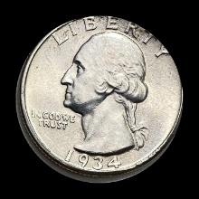 1934 Washington Silver Quarter CHOICE BU