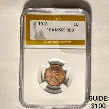 1918 1C PGA MS65 RED