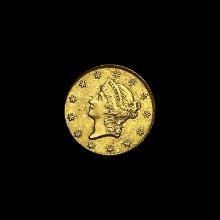 1849 Gold $1 Liberty Head Type 1 CLOSELY UNCIRCULATED