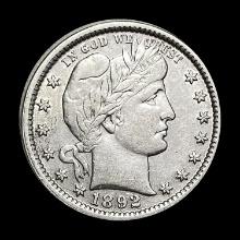 1892 Silver Barber Quarter CLOSELY UNCIRCULATED