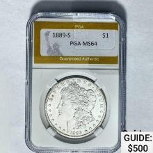 1889-S Morgan Dollar PGA MS64