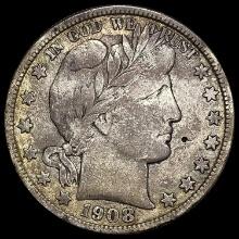 1908 Barber Half Dollar LIGHTLY CIRCULATED
