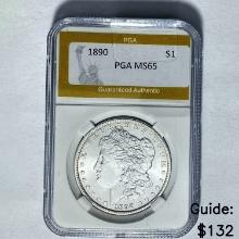 1890 Morgan Dollar PGA MS65