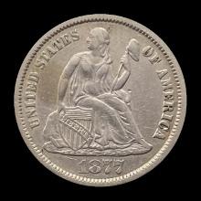1877-S Silver Seated Liberty Dime LIGHTLY CIRCULATED