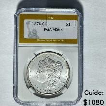 1878-CC Morgan Dollar PGA MS63