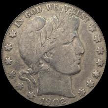 1902-S Silver Barber Half Dollar NICELY CIRCULATED