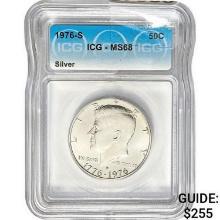1976-S Kennedy Half Dollar ICG MS68