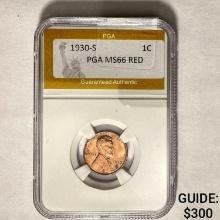 1930-S 1C PGA MS66 RED