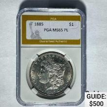 1885 Morgan Dollar PGA MS65 PL