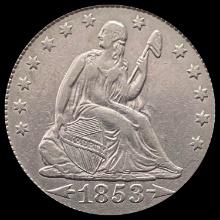 1853 Seated Liberty Quarter (No Arrows) CLOSELY UNCIRCULATED