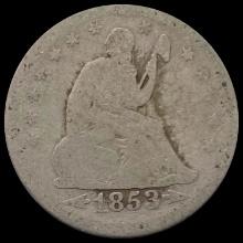 1853 Arrows Seated Liberty Quarter NICELY CIRCULATED
