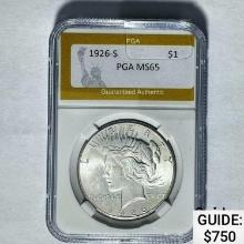 1926-S Peace Dollar PGA MS65