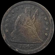 1842 Seated Liberty Quarter NICELY CIRCULATED