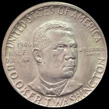 1946-P Silver Half Dollar Booker T. Washington GEM BU