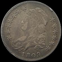 1809 Silver 50C Capped Bust Half Dollar CLOSELY UNCIRCULATED