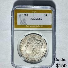 1883 Morgan Dollar PGA MS65