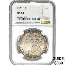 1878-S Morgan Silver Dollar NGC MS63