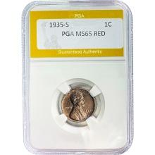 1935-S Lincoln Cent PGA MS65 RED