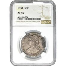 1834 50C Capped Bust Half Dollar NGC XF4