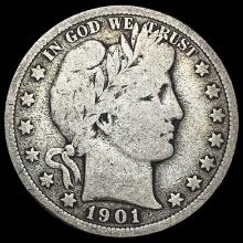 1901-S Barber Half Dollar NICELY CIRCULATED NICELY CIRCULATED