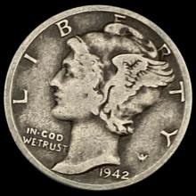 1942-D Mercury Dime NICELY CIRCULATED NICELY CIRCULATED