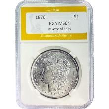 1878 Morgan Dollar PGA MS64