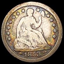 1853-O Seated Liberty Half Dime LIGHTLY CIRCULATED