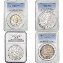 1887-2013 High Grade Better Date US Coin Lot [4 Coins] PCGS/NGC AU-MS55-69
