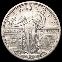 1917-D Standing Liberty Quarter CHOICE AU