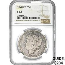 1878-CC Morgan Dollar NGC F12