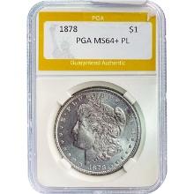 1878 Morgan Dollar PGA MS64+ PL