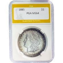 1885 Morgan Silver Dollar PGA MS64
