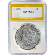 1897 Morgan Silver Dollar PGA MS64
