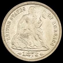 1873 Seated Liberty Dime CLOSELY UNCIRCULATED CLOSELY UNCIRCULATED