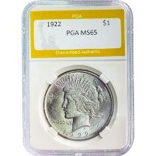 1922 Peace Dollar PGA MS65
