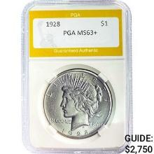 1928 Peace Dollar PGA MS63+