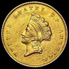 1855 Indian Princess Head Gold Dollar CLOSELY UNCI CLOSELY UNCIRCULATED