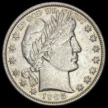 1905-S Barber Half Dollar CLOSELY UNCIRCULATED CLOSELY UNCIRCULATED