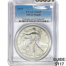 2015 Silver Eagle PCGS MS69
