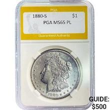 1880-S Morgan Dollar PGA MS65 PL