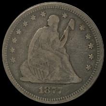 1877 Seated Liberty Quarter LIGHTLY CIRCULATED