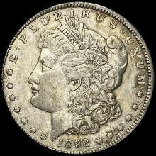 1892 Silver Morgan Dollar CLOSELY UNCIRCULATED