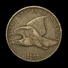 1858 Copper-Nickel Flying Eagle Cent LIGHTLY CIRCULATED