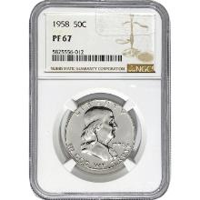 1958 Franklin Half Dollar NGC PF67