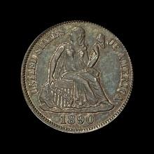1890 Seated Liberty Dime CHOICE AU