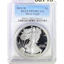2002-W Silver Eagle PCGS PR70DCAM