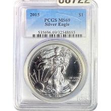 2015 $1 Silver Eagle PCGS MS69